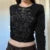 Graphics Print Y2K Retro T Shirt Indie Aesthetics Mall Goth Sweats Tees Autumn Spring Long Sleeve Crop Tops 90s Vintage Grunge