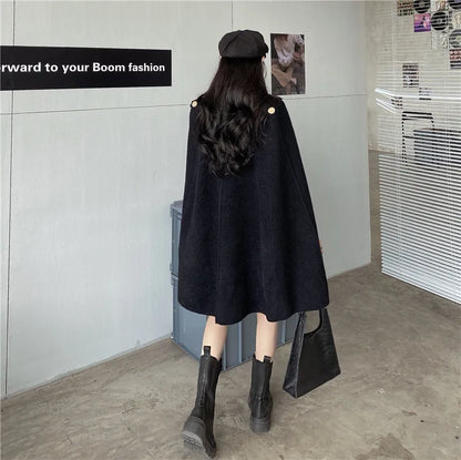 Loose Fit Woolen Cloak