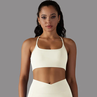 Support Mesh Patchwork Dance Workout Training Sexy Sports Bra