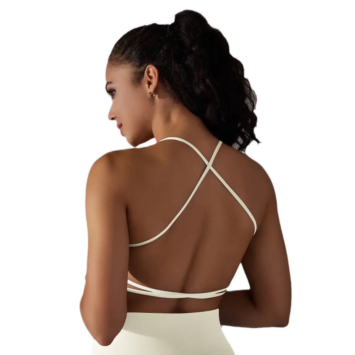 Support Mesh Patchwork Dance Workout Training Sexy Sports Bra