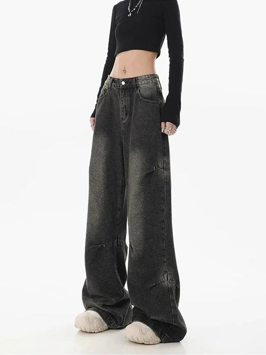 Harajuku Wide Leg Y2K Streetwear Jeans