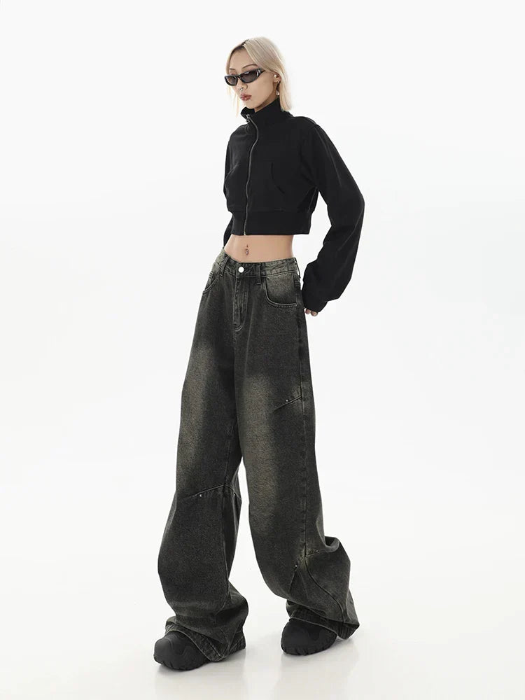 Harajuku Wide Leg Y2K Streetwear Jeans