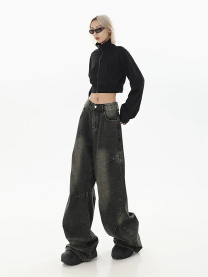 Harajuku Wide Leg Y2K Streetwear Jeans