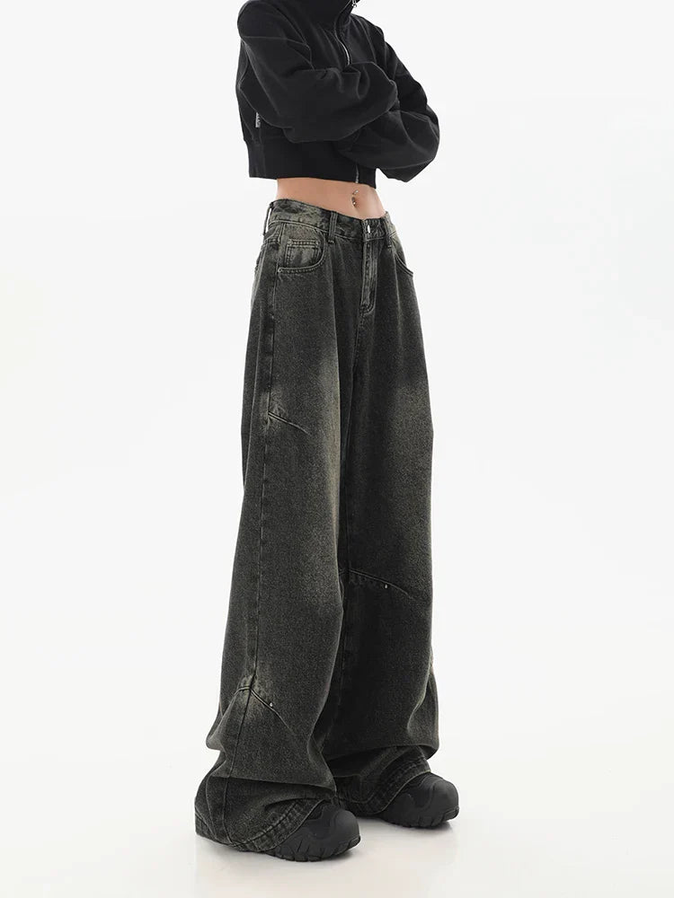 Harajuku Wide Leg Y2K Streetwear Jeans
