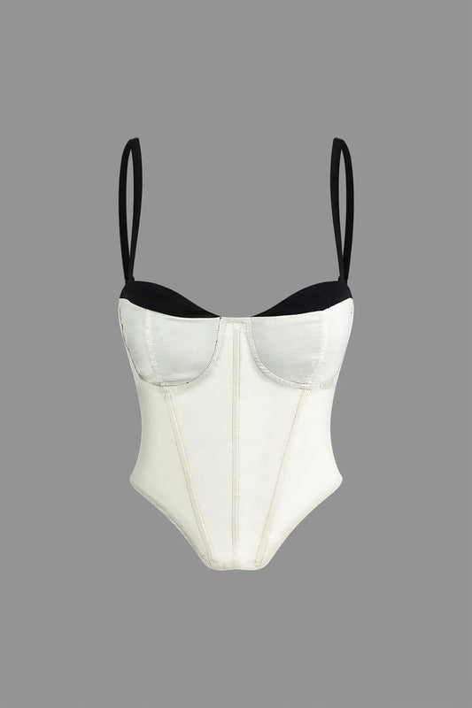 Hilvis Contrast Strap Corset Cami Top