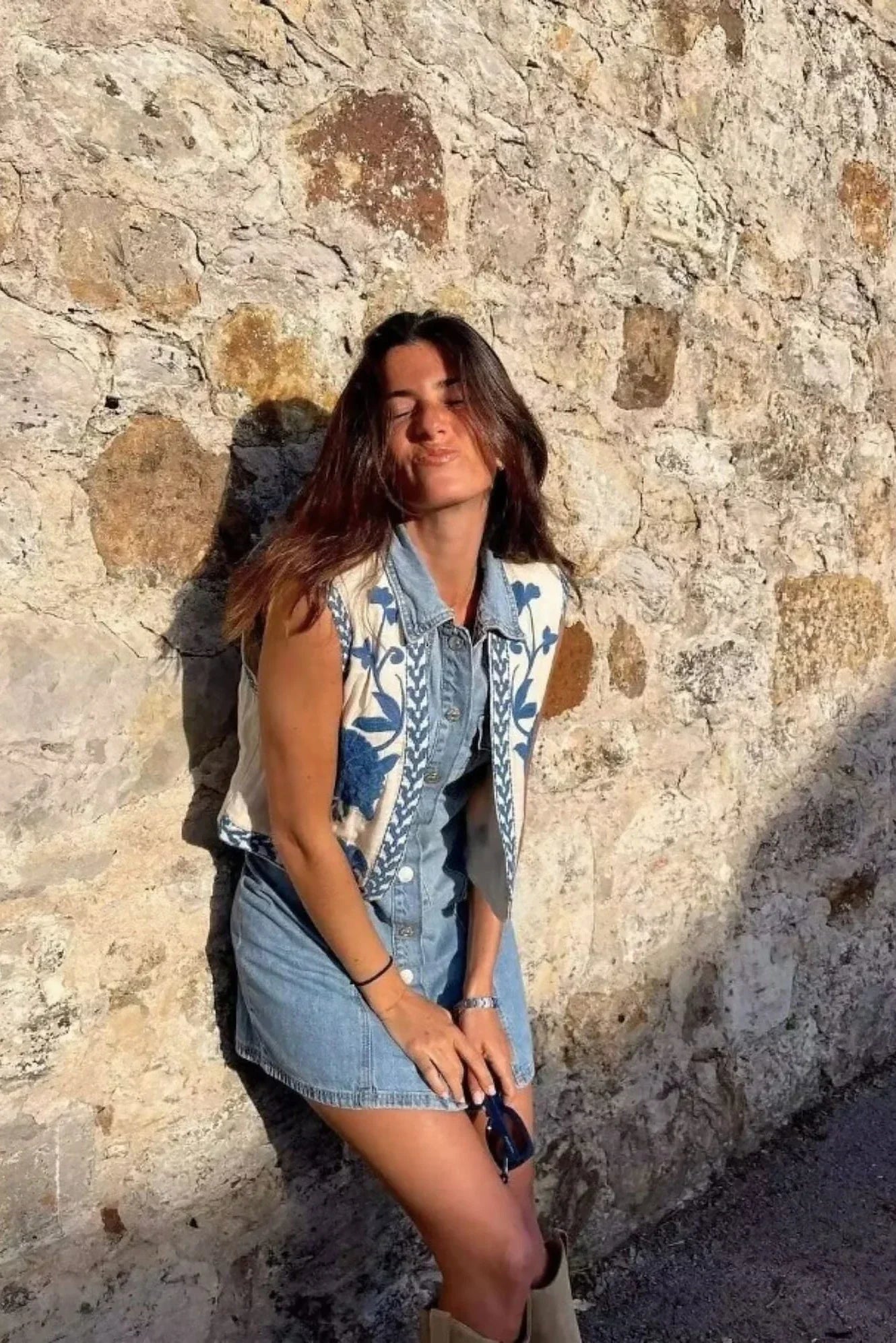 Chaleco azul Angeline