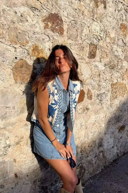 Chaleco azul Angeline