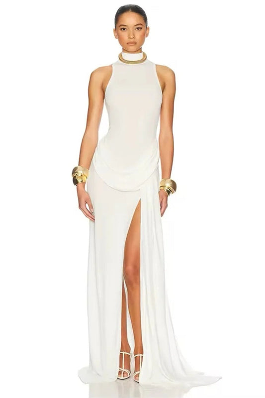 Sexy high slit waist Maxi Dress