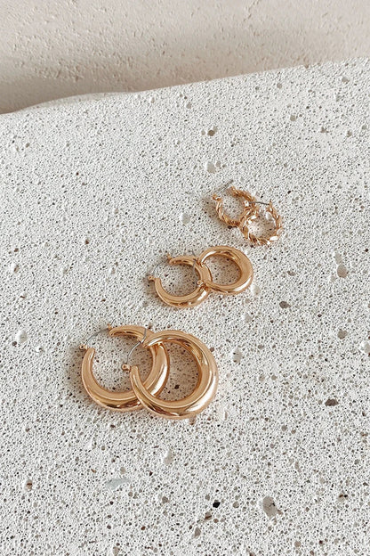 Juego de aros clásicos - Dorado