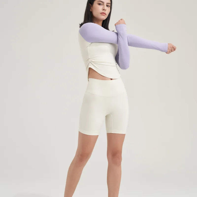 Women's Twisted Pattern Tight Fitness Running Yoga Sports Short