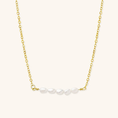 Isla Pearl Bar Necklace