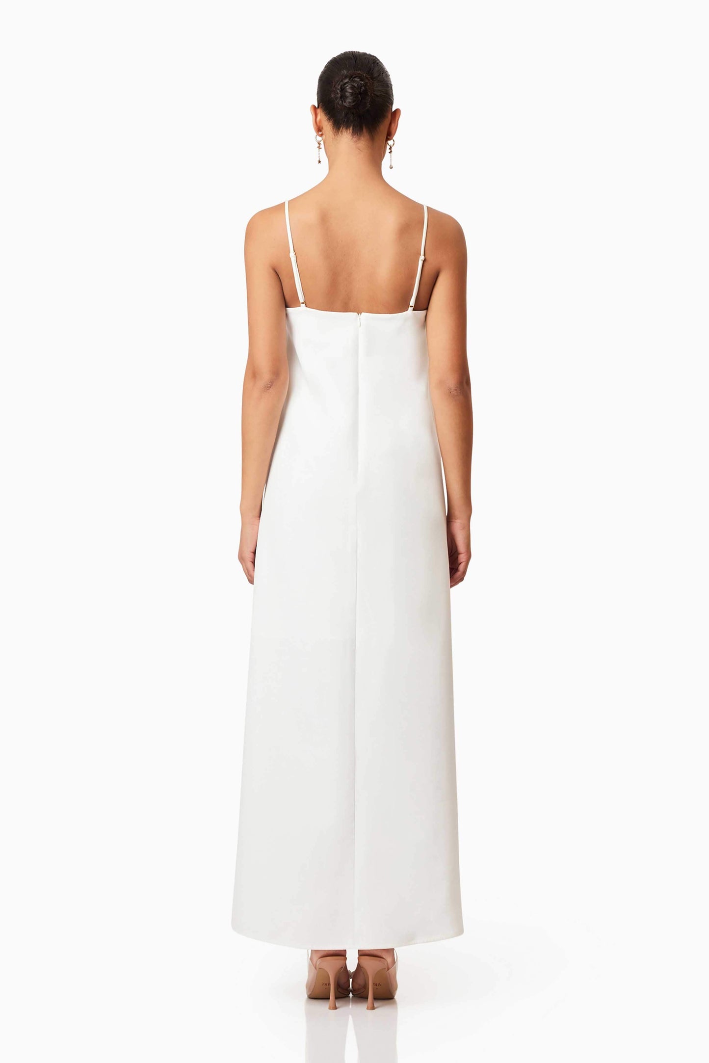 3D Flower Sleeveless Backless Midi Dress