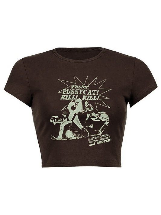 Band Graphic Crop Top