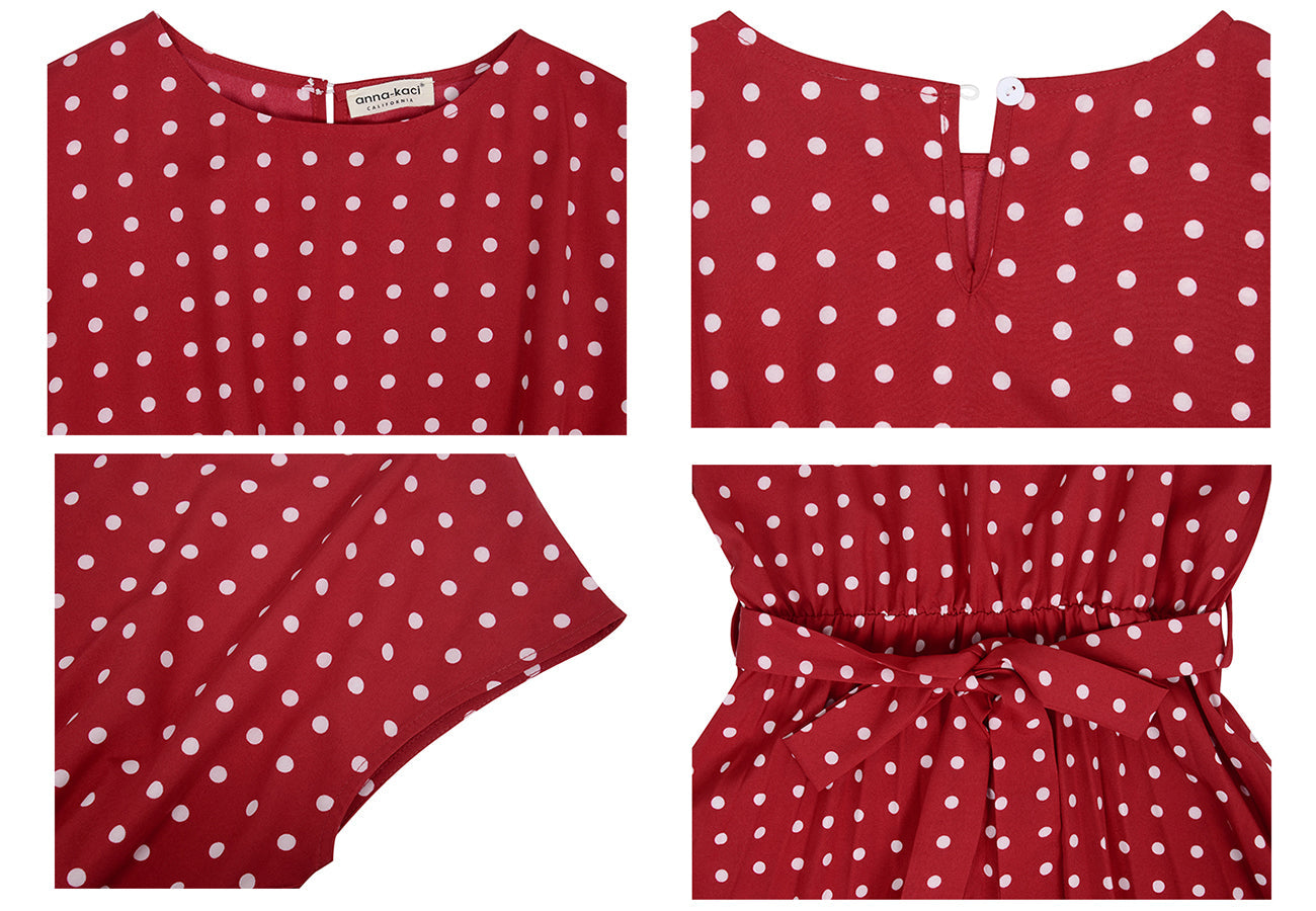Polka Dot Cap Sleeve Dress