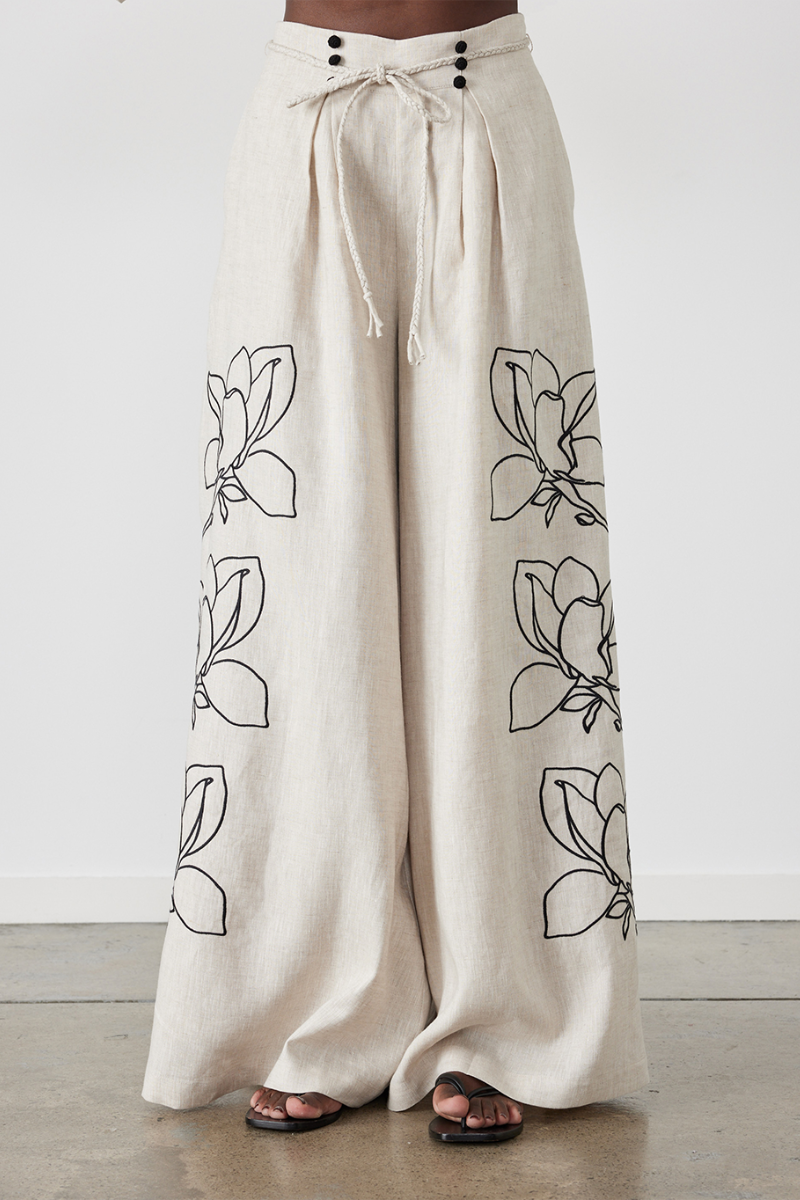 Conjunto Jasmin Ballonmouw Bloemen Broek