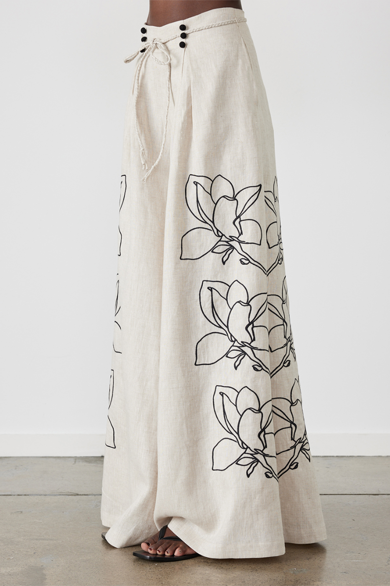 Conjunto Jasmin Ballonmouw Bloemen Broek