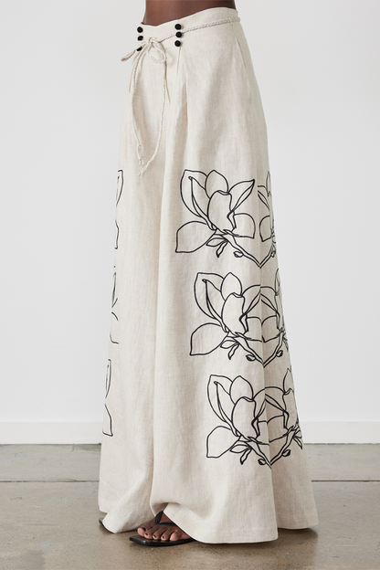 Conjunto Jasmin Ballonmouw Bloemen Broek