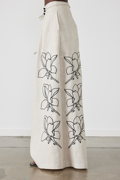 Conjunto Jasmin Ballonmouw Bloemen Broek