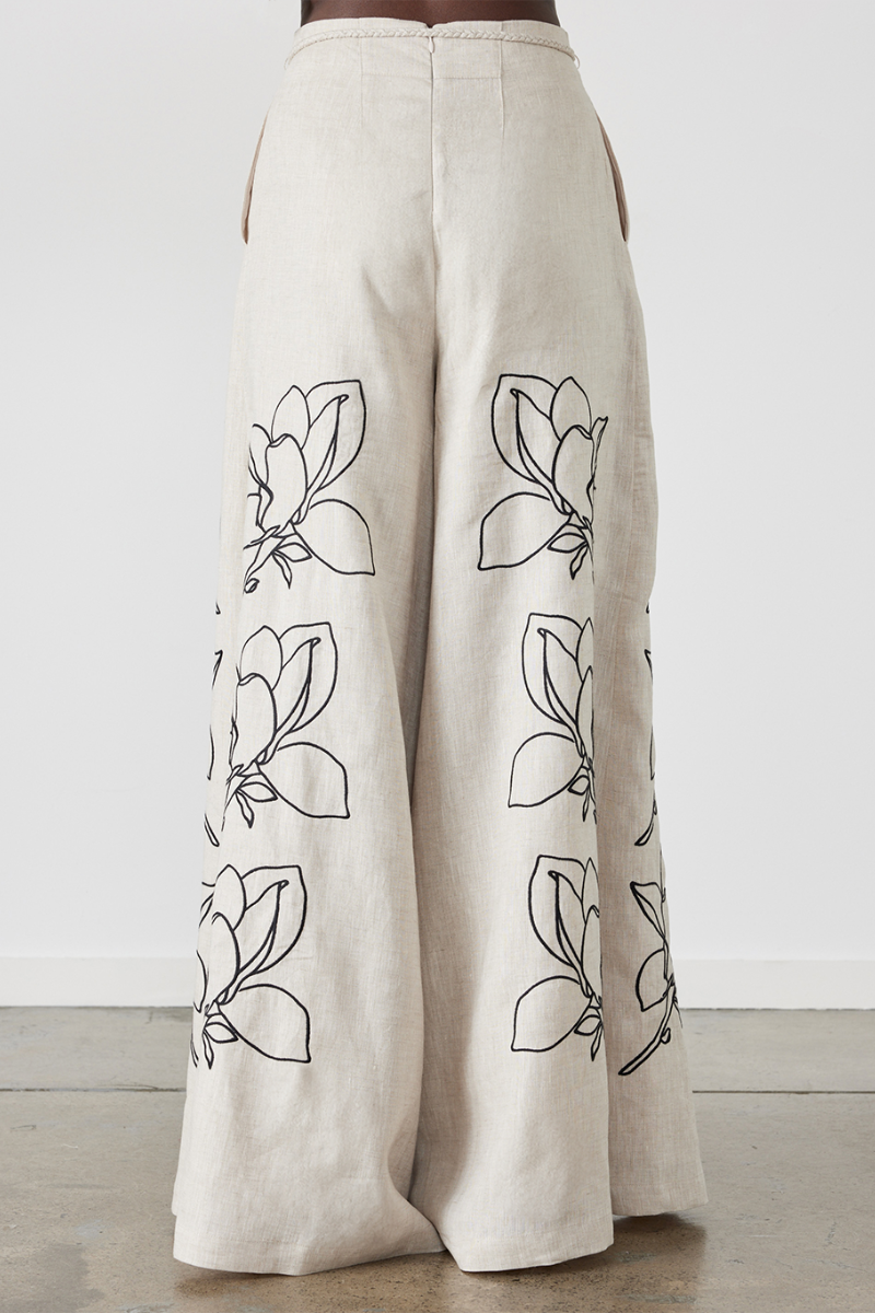 Conjunto Jasmin Ballonmouw Bloemen Broek