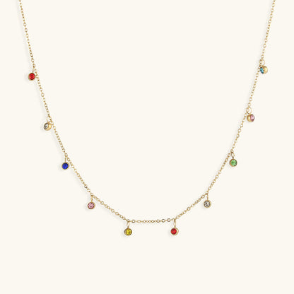 Juliet Drops - Gold Gemstone Necklace