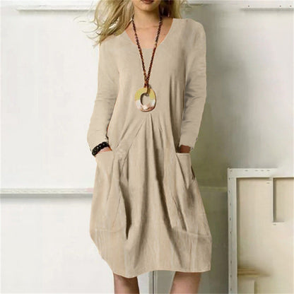 Casual Midi Summer Dress with Pockets | Great for Everyday Wear