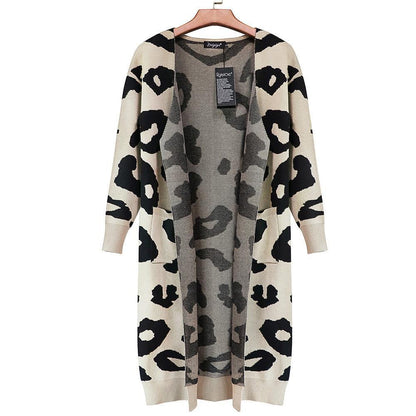 Leopard Print Sweet Comfy Cardigan Tops Sweater(3 Colors)