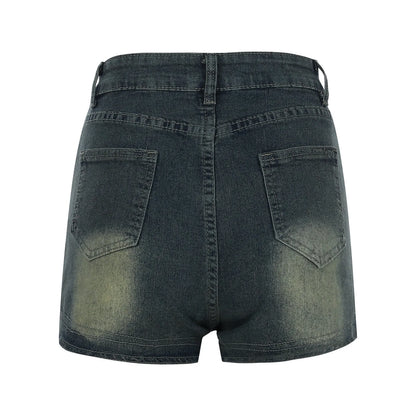 Fashion Ripped Denim Shorts Woman 2025 New High Waist Summer Femme Slim Shorts