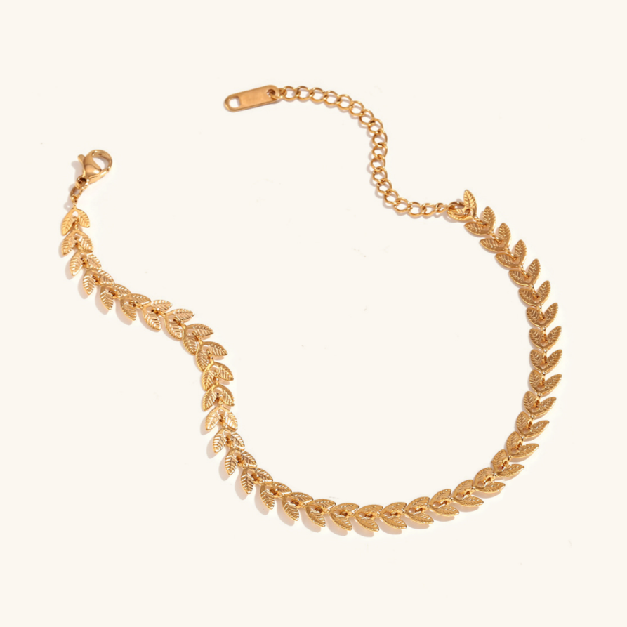 Laurel Leaf Gold Bracelet