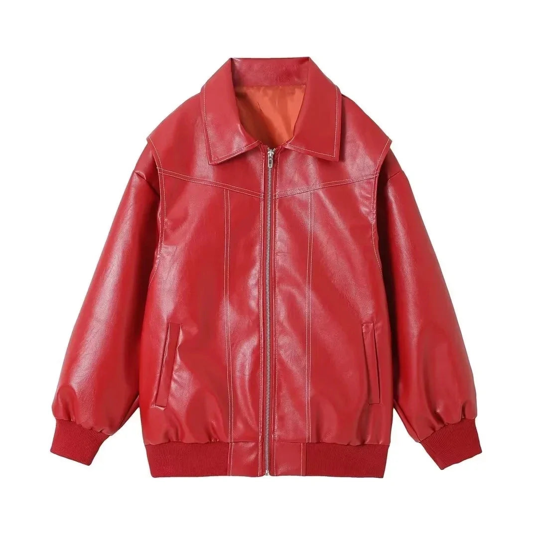 Stylish Streetwear Leather Jacket