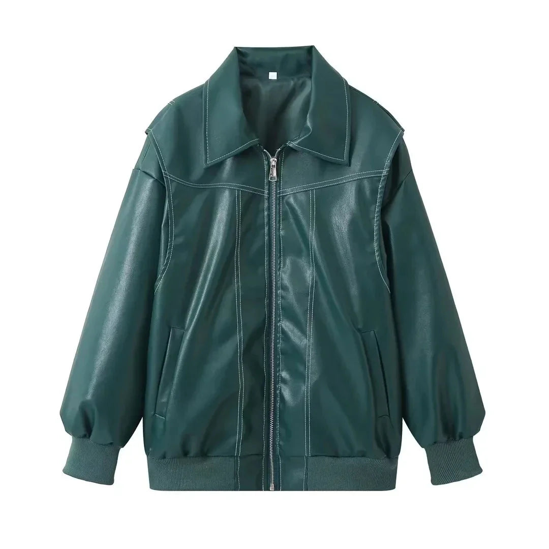 Stylish Streetwear Leather Jacket