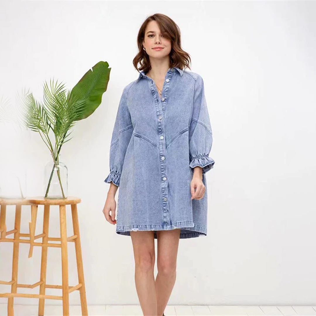 Raya - Vestido camisero - Casual - Vaquero - Ropa de diario
