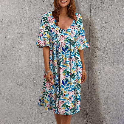 Kassiani - Midi Dress - Leisure - Material - Ideal for Summer
