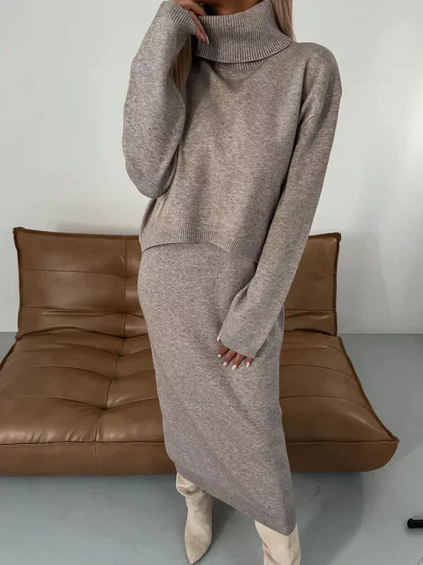 Cyrene - Conjunto de vestido acogedor para mujer