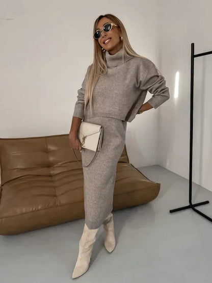 Cyrene - Conjunto de vestido acogedor para mujer