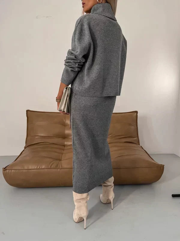 Cyrene - Conjunto de vestido acogedor para mujer