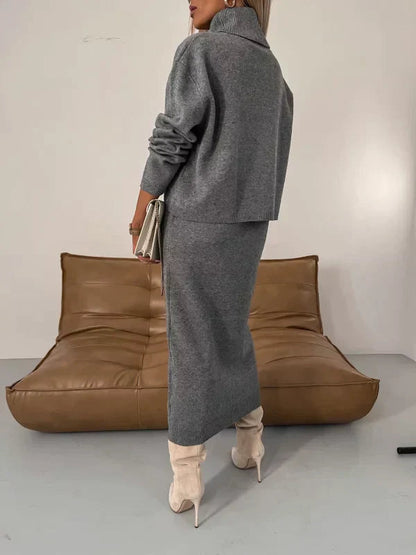 Cyrene - Conjunto de vestido acogedor para mujer