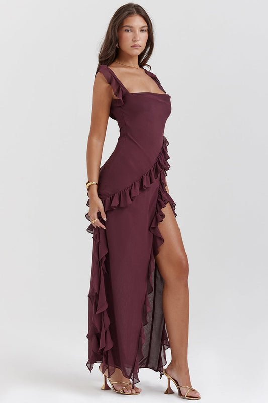 Jeneira - Elegant Ruffle Maxi Dress for Women