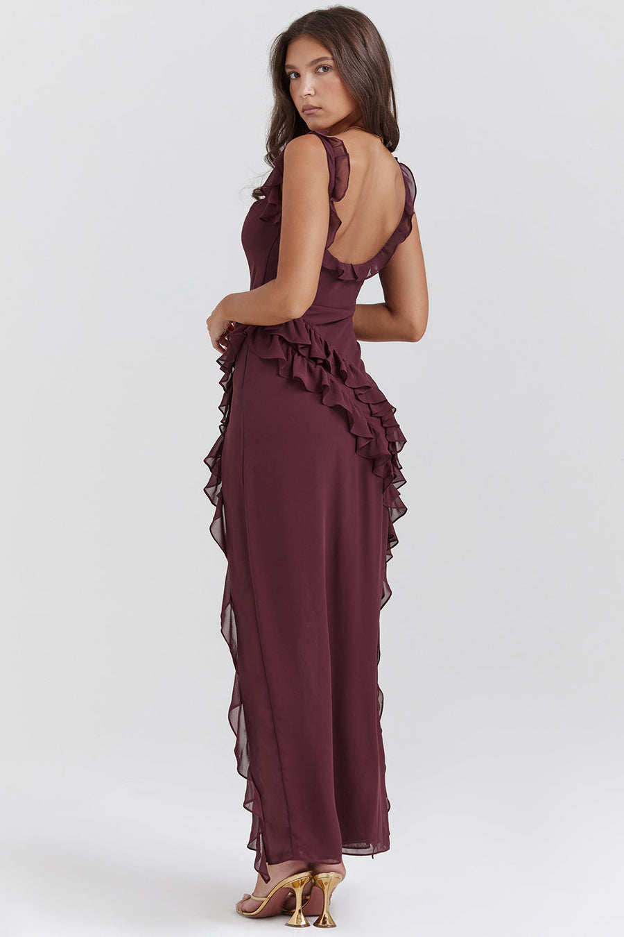 Jeneira - Elegant Ruffle Maxi Dress for Women