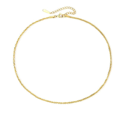 Luxe Twist Gold Chain Necklace