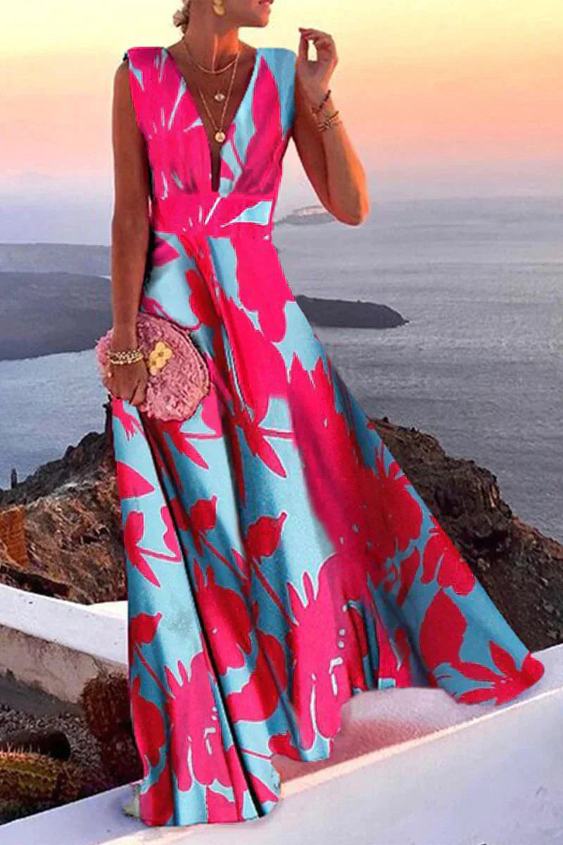 Women's Maxi Dress with Diverse Prints for Summer