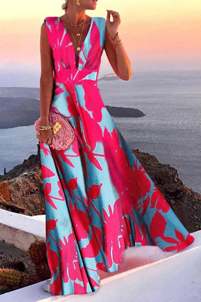 Women's Maxi Dress with Diverse Prints for Summer