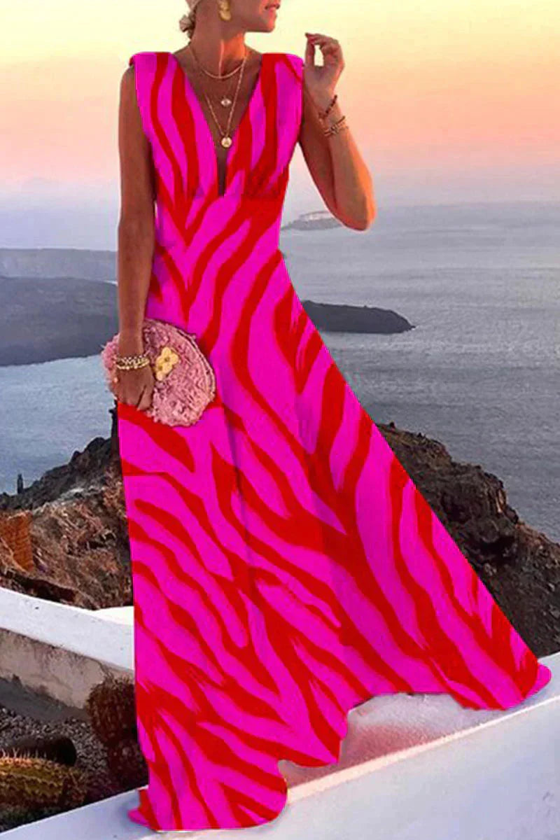 Women's Maxi Dress with Diverse Prints for Summer