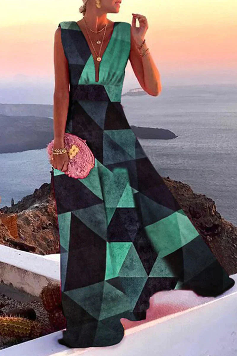 Women's Maxi Dress with Diverse Prints for Summer