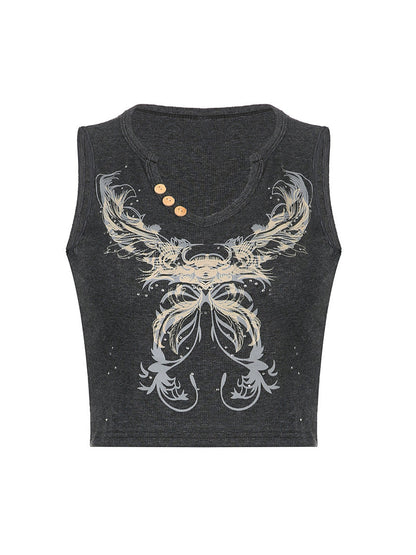 Rhinestone Detail Long Sleeve Crop Top
