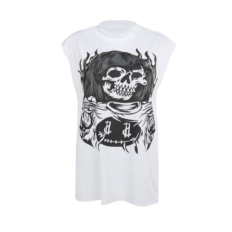 Sleeveless crewneck print top  | Festival Outfits Women