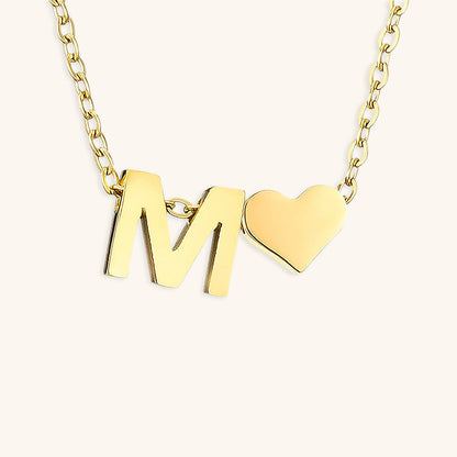 Heartfelt Initial - Gold Letter Necklace