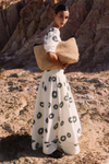 Conjunto de falda floral con hombros abullonados Marjolaine