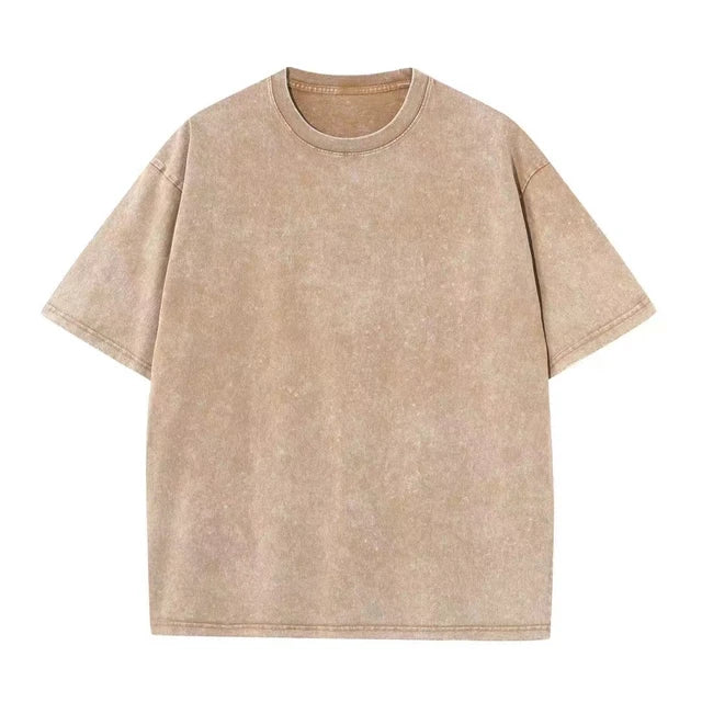 Men’s Washed Vintage T-Shirts Street Hip Hop Retro Punk T Shirt Women Harajuku Casual Cotton Short Sleeve Acid Wash TShirts top