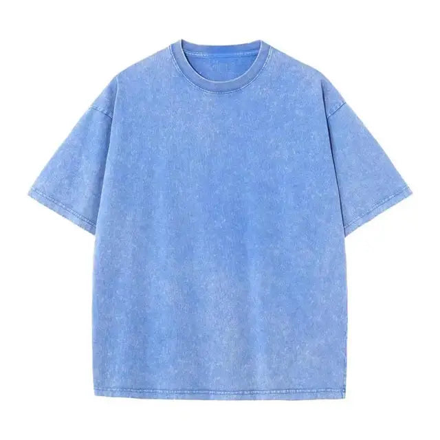 Men’s Washed Vintage T-Shirts Street Hip Hop Retro Punk T Shirt Women Harajuku Casual Cotton Short Sleeve Acid Wash TShirts top