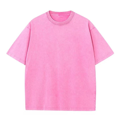 Men’s Washed Vintage T-Shirts Street Hip Hop Retro Punk T Shirt Women Harajuku Casual Cotton Short Sleeve Acid Wash TShirts top